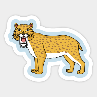 Saber-toothed tiger illustration Sticker